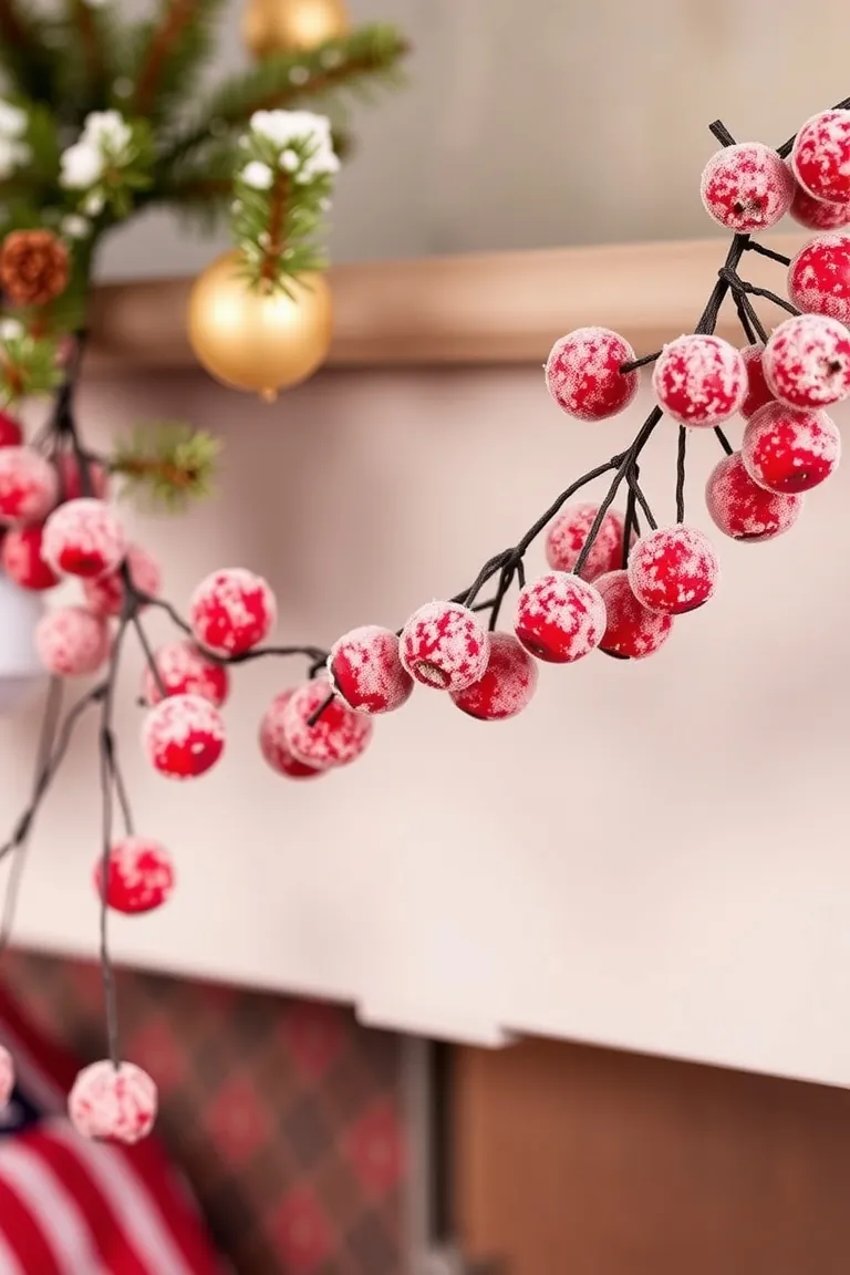 1. Sugared Cranberry Garland