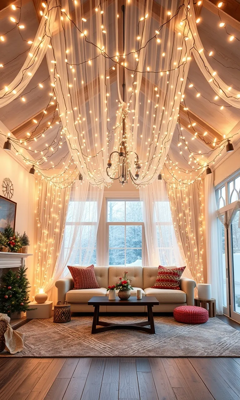 1. Twinkling Fairy Light Canopy