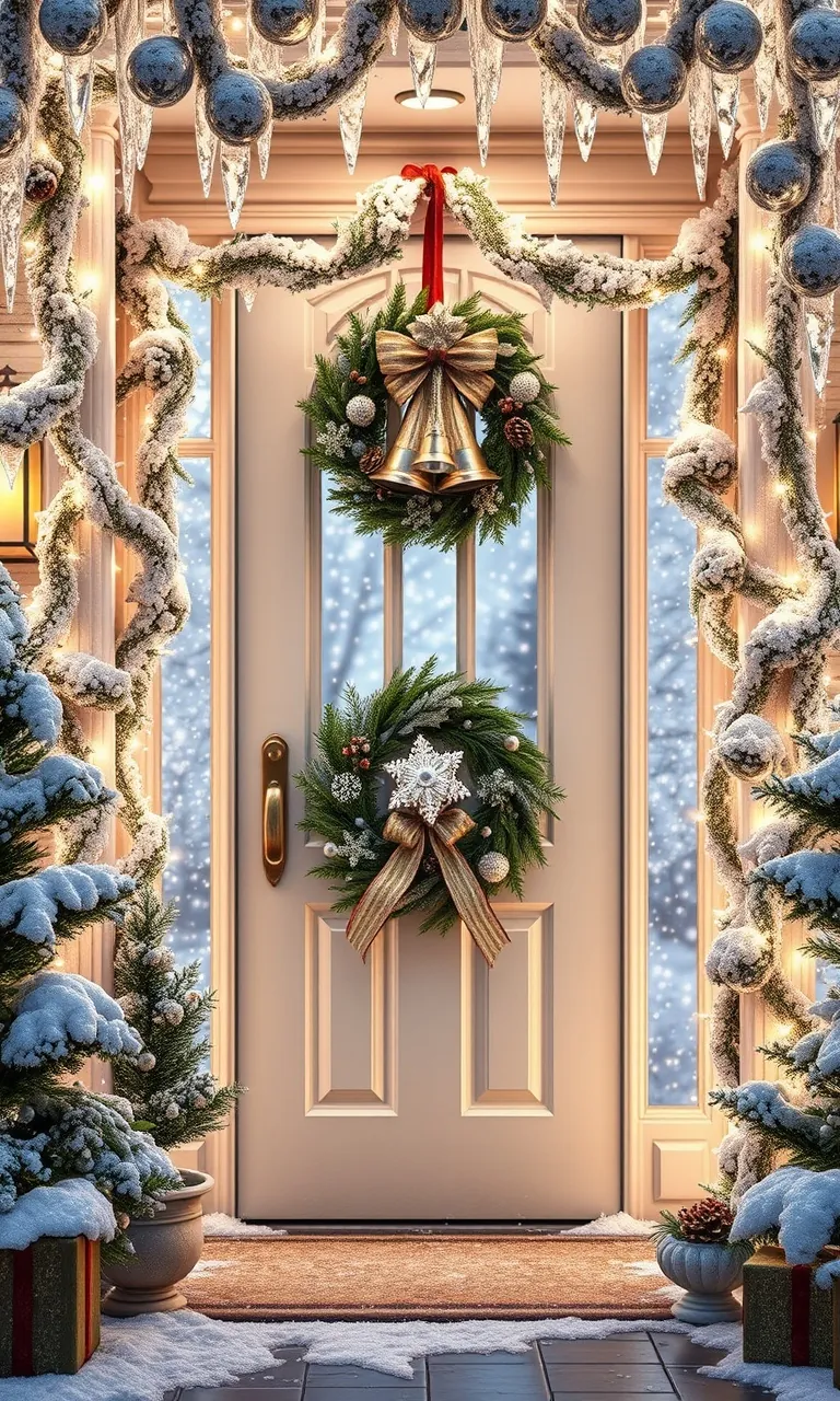 1. Sparkling Snowy Entrance