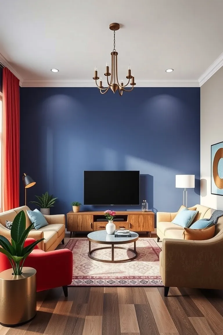 1. A Pop of Color with Accent Walls