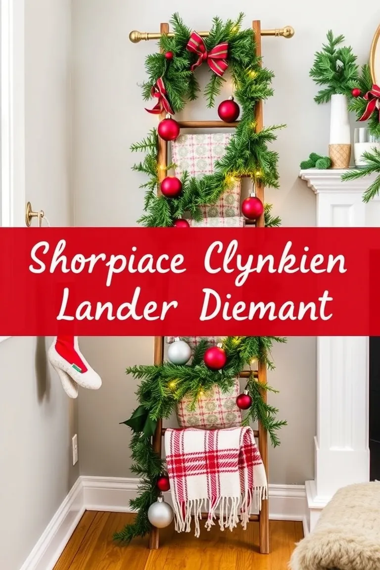 2. Blanket Ladder Turned Garland Display