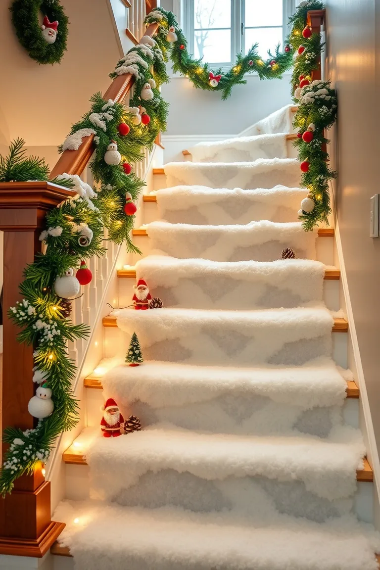 2. Create a Snowy Staircase