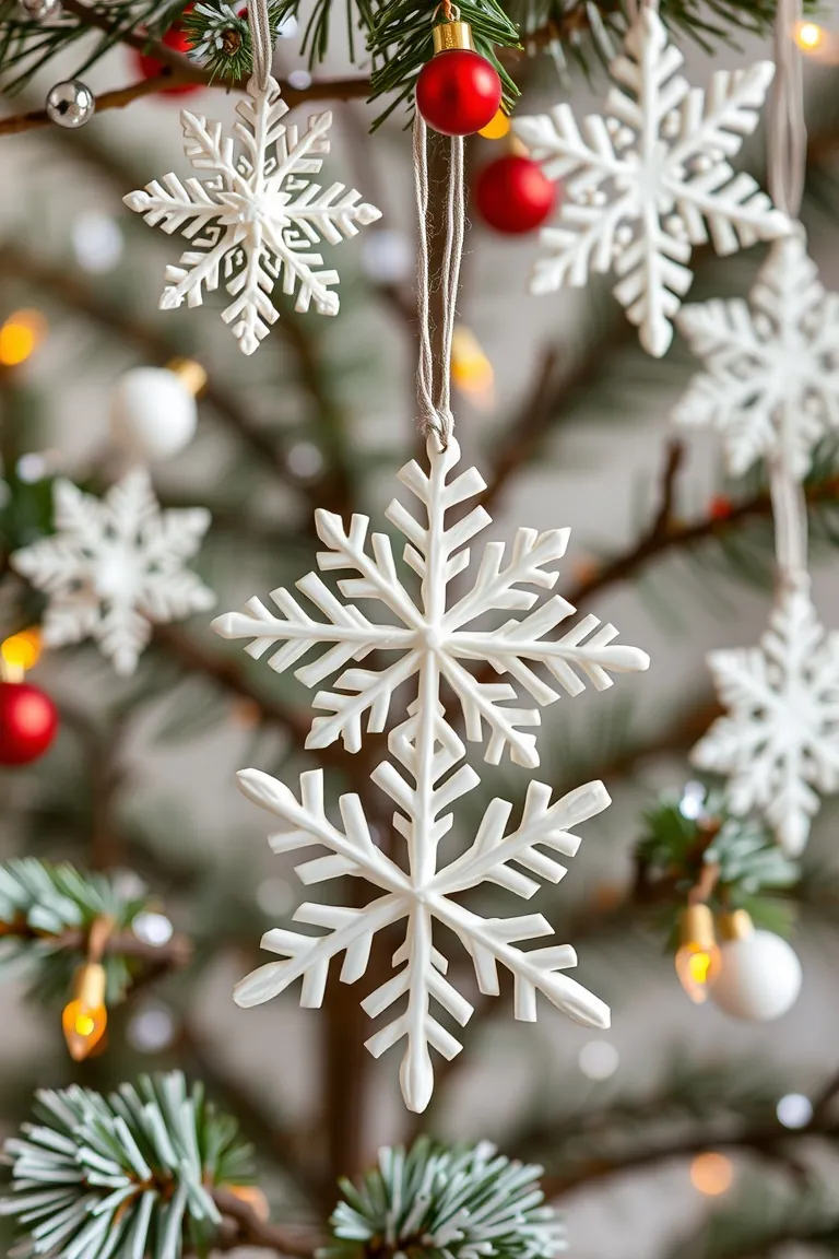 2. DIY Snowflake Ornaments