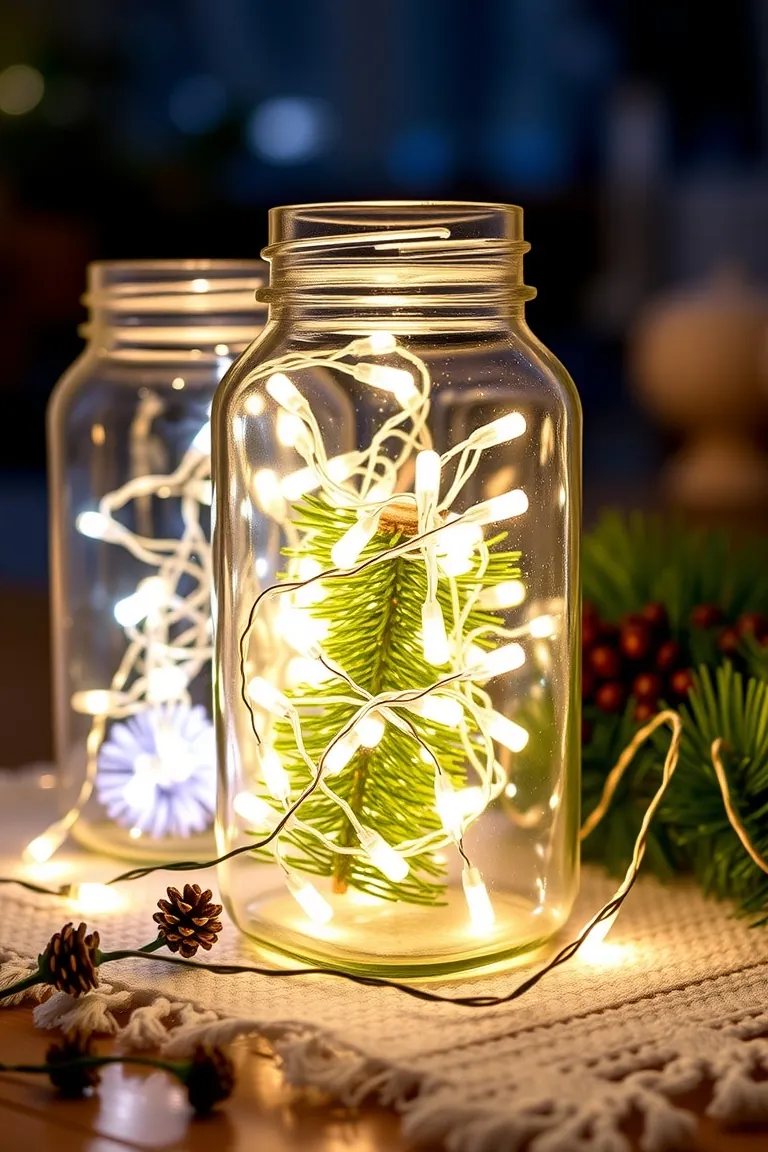 3. Illuminate Your Home with Fairy Light Jars