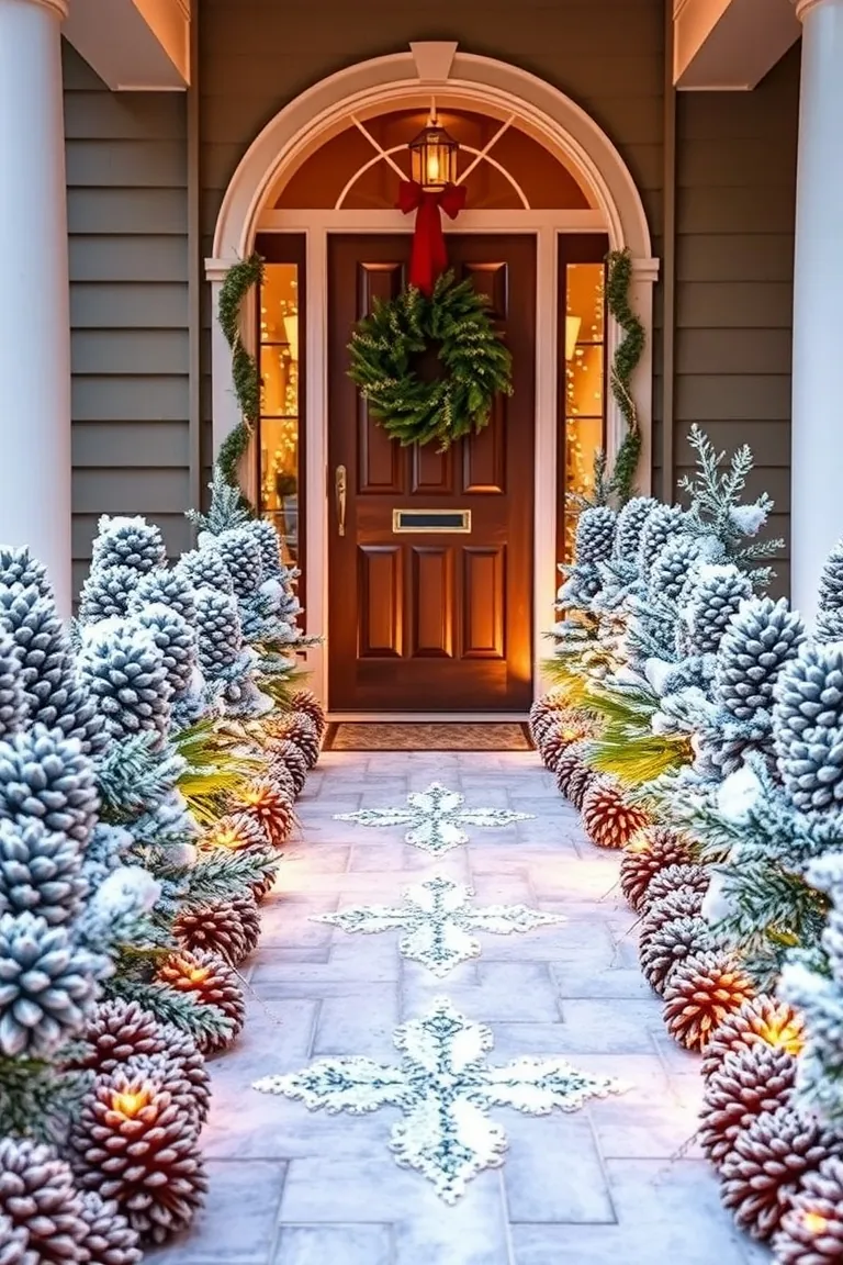 3. Snowy Pinecone Path