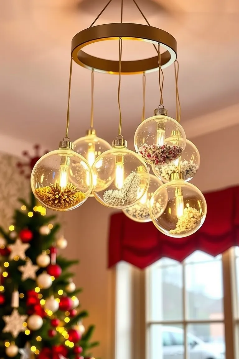 2. Hanging Bauble Chandeliers
