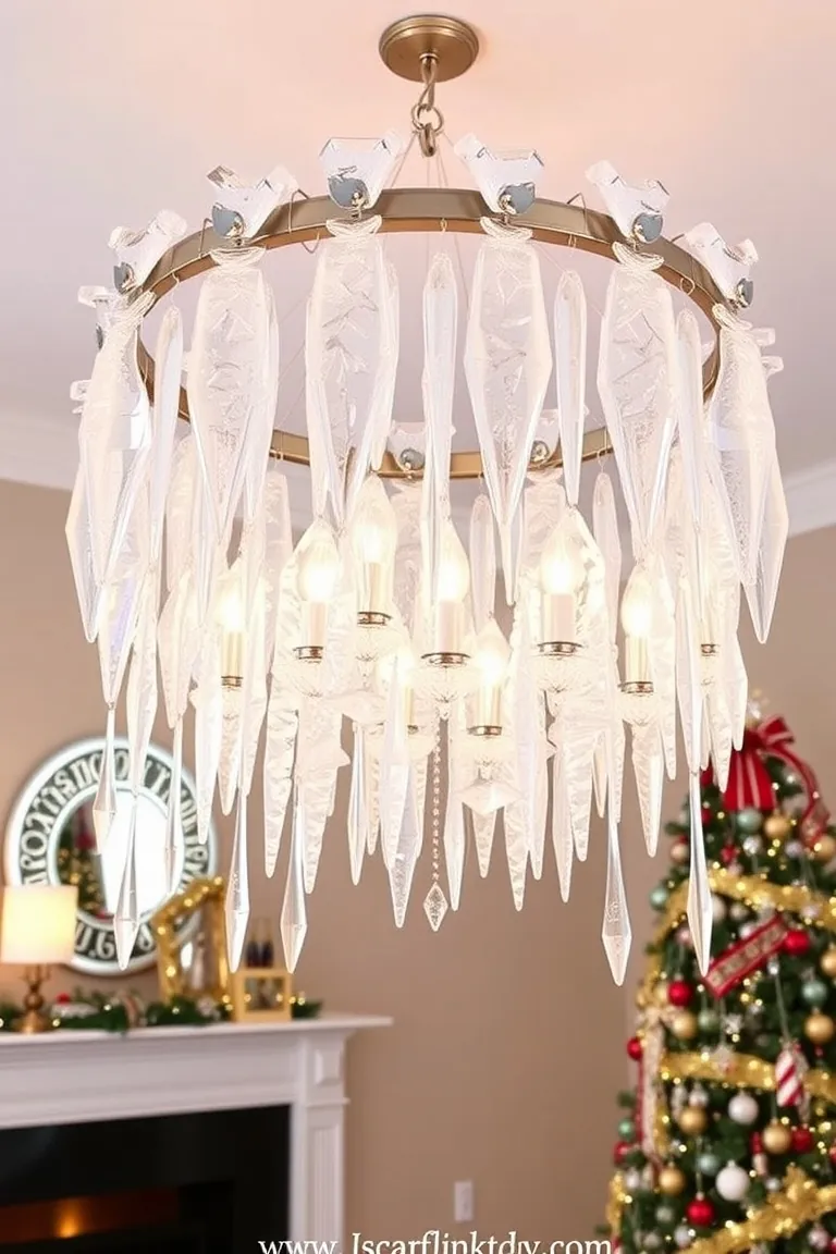 2. Dazzling Ice Crystal Chandelier