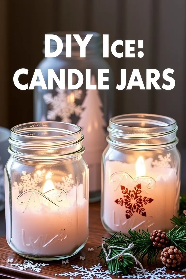 3. DIY Icy Candle Jars