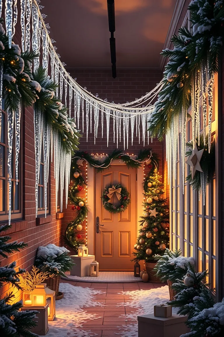 2. Illuminated Icicle Aisle