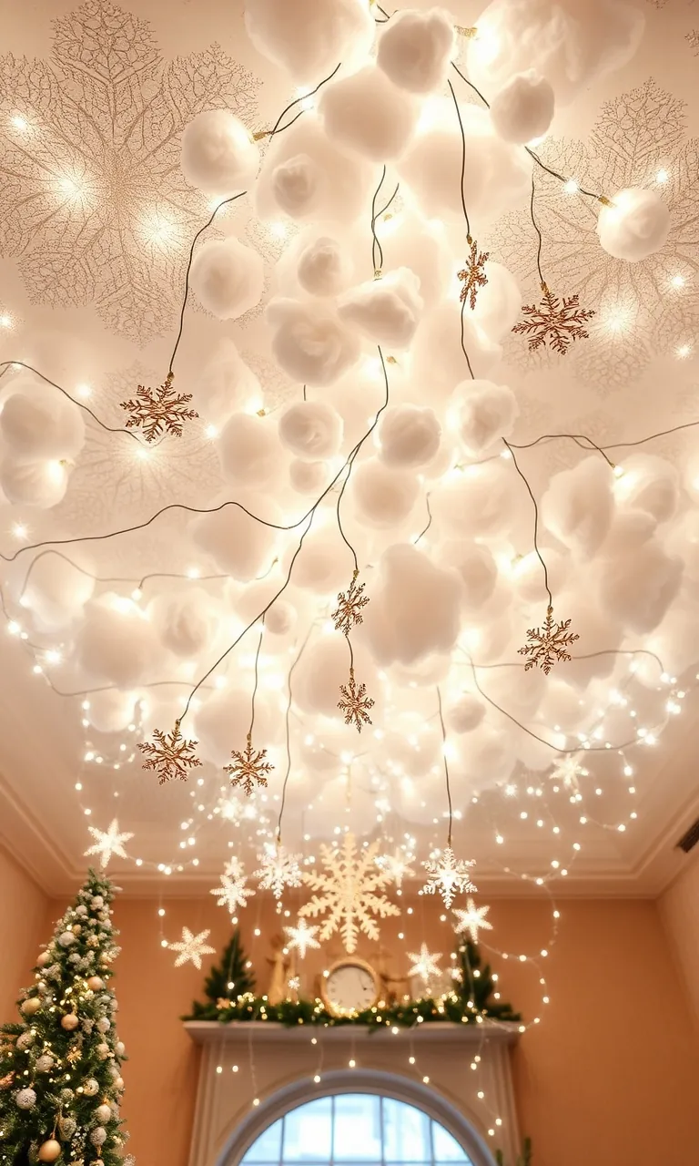 2. Snowfall Symphony Ceiling Decor