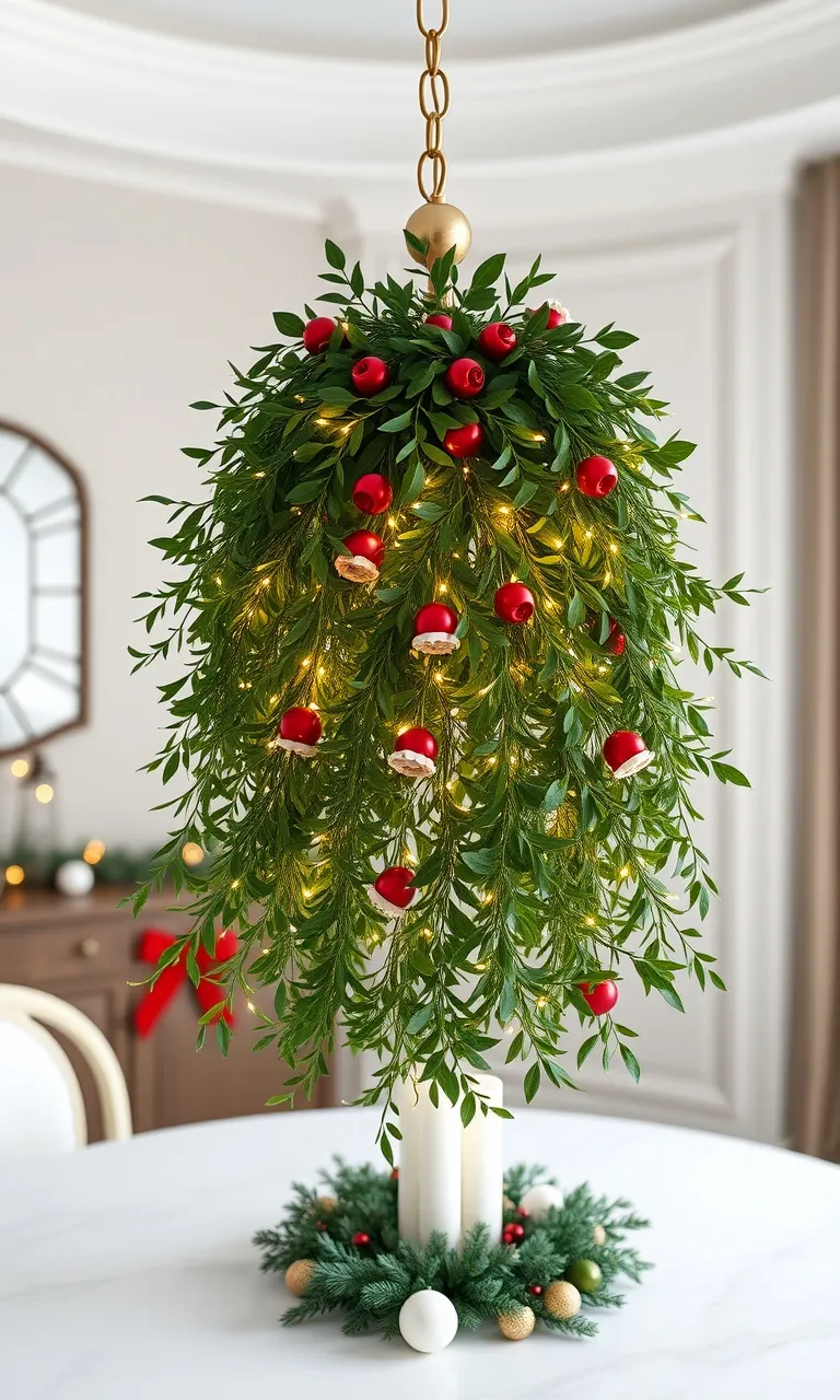 2. Magical Mistletoe Chandelier
