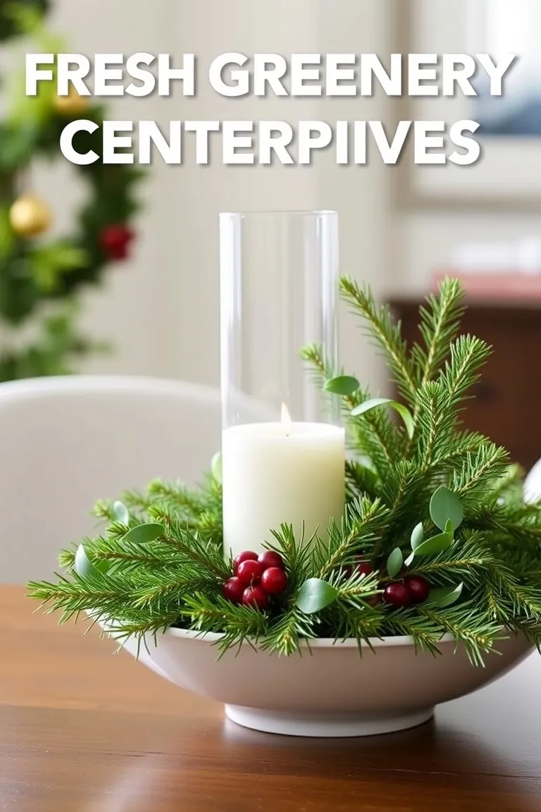 2. Fresh Greenery Centerpieces