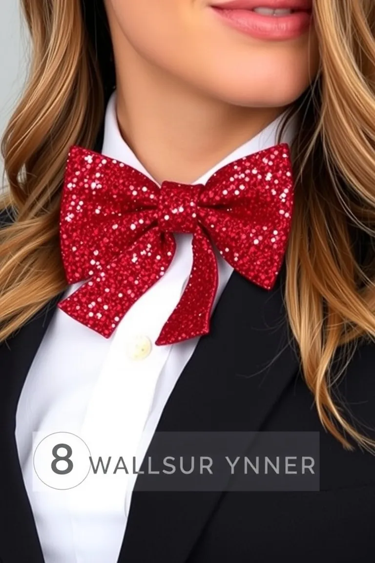 3. Show Off That Glitter Tie or Bow