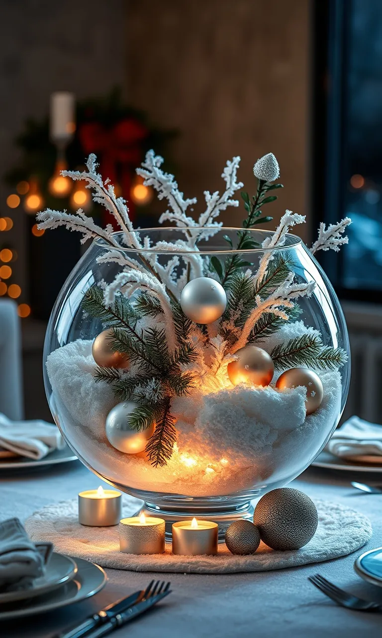 3. Frosty Wonderland Table Centerpiece