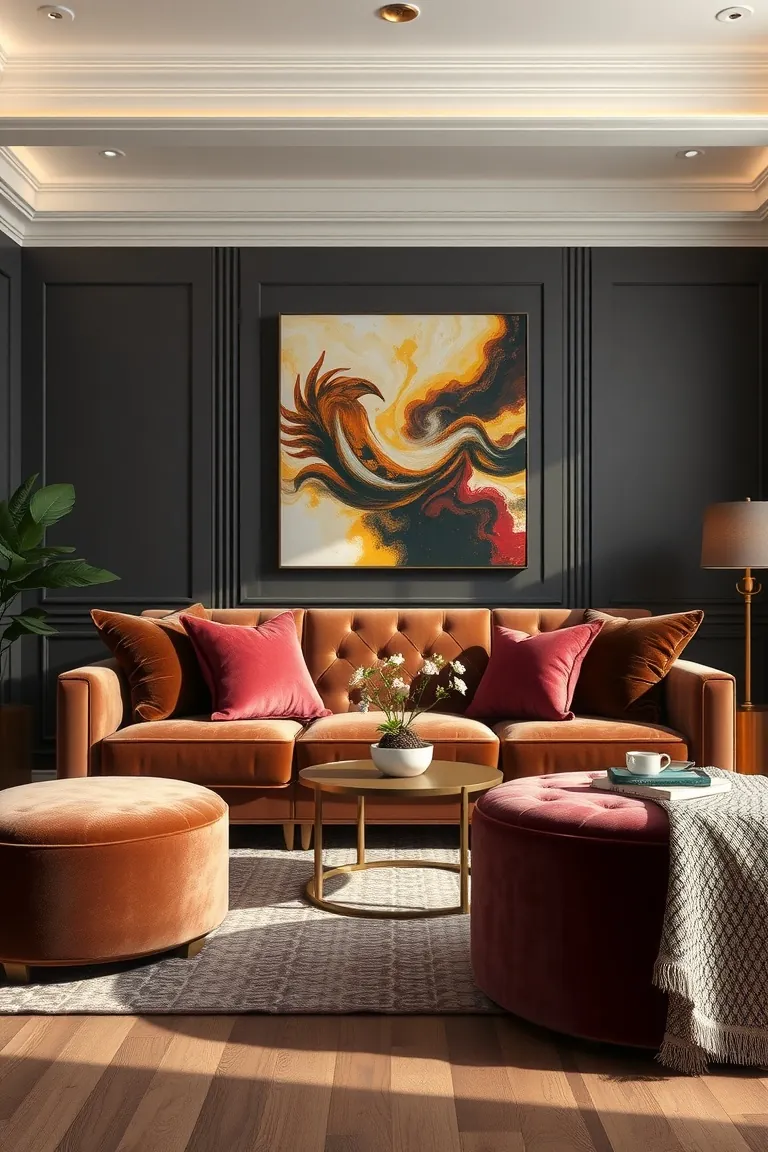 3. Luxurious Velvet Accents