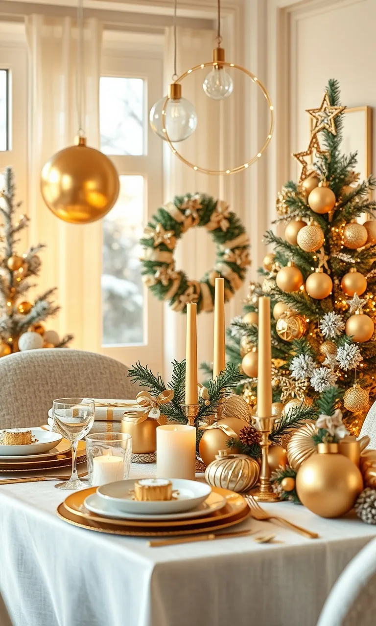 2. Glimmering Gold Accents
