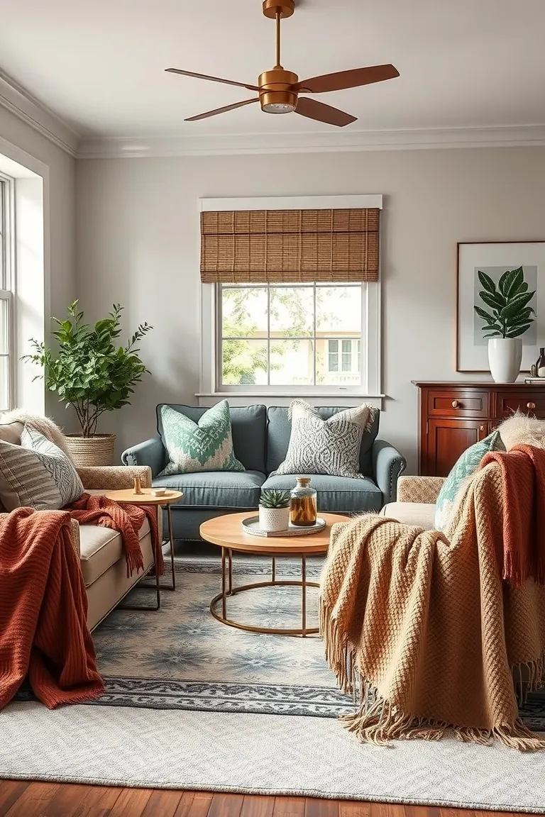 2. Layer with Textural Throws