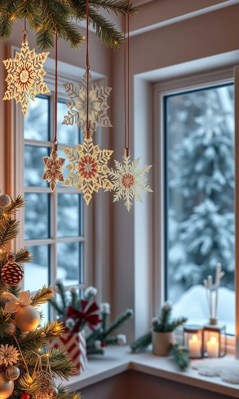 3. Sparkling Snowflake Accents