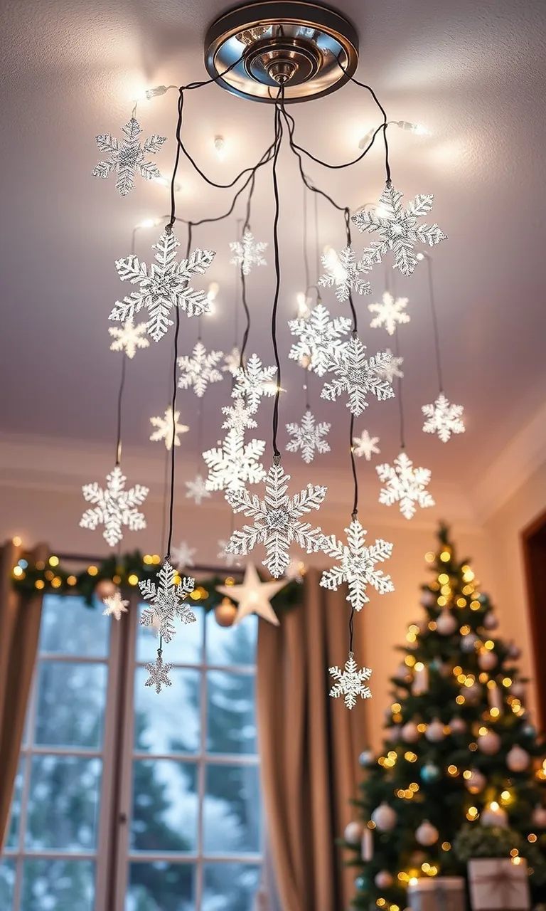 3. Illuminated Winter Wonderland Ceiling