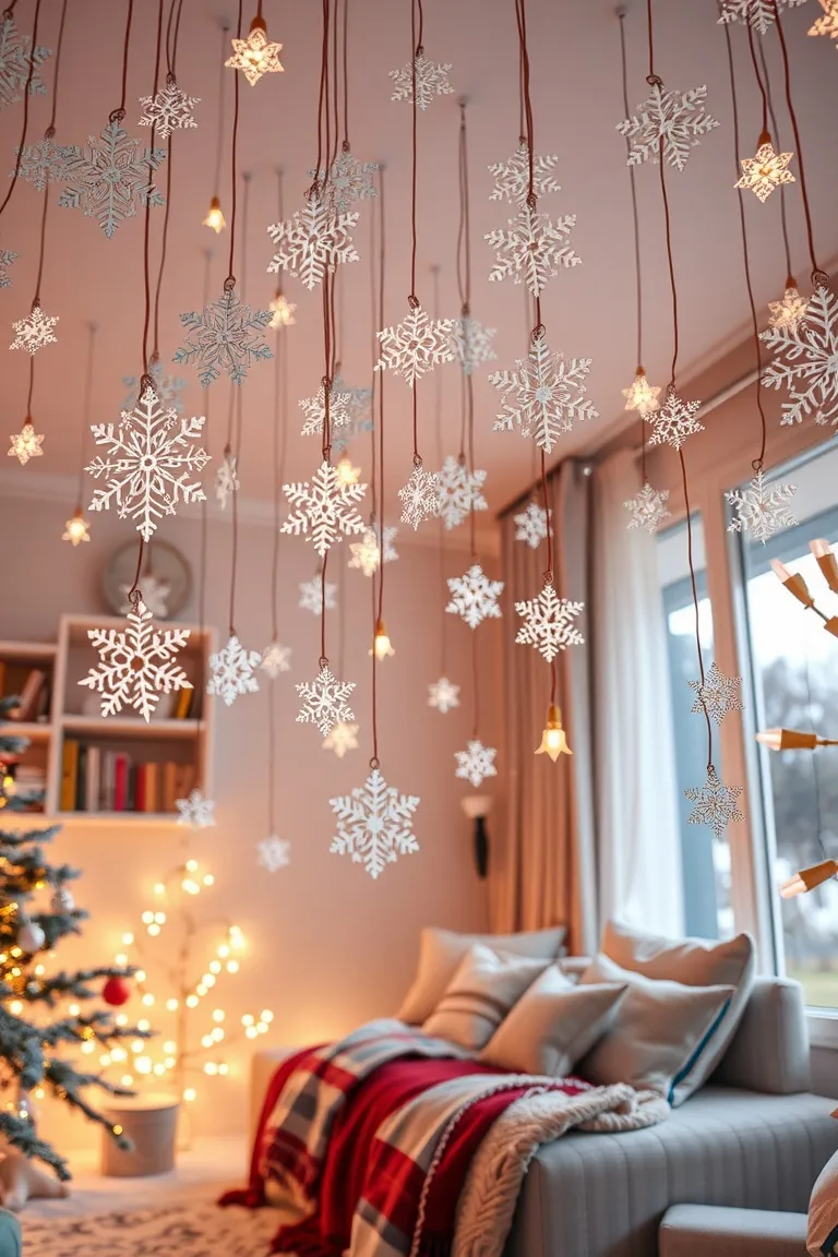 4. Enchanted Snowfall Ceiling