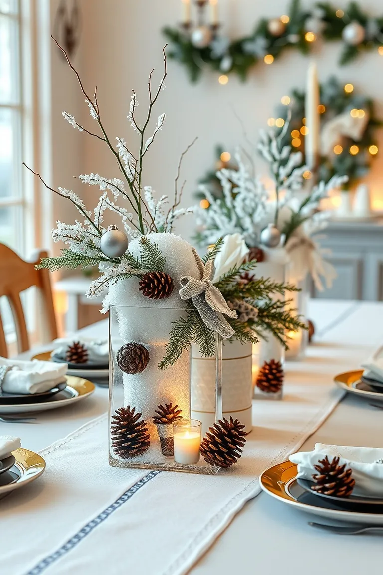 2. Snowy Centerpiece Magic