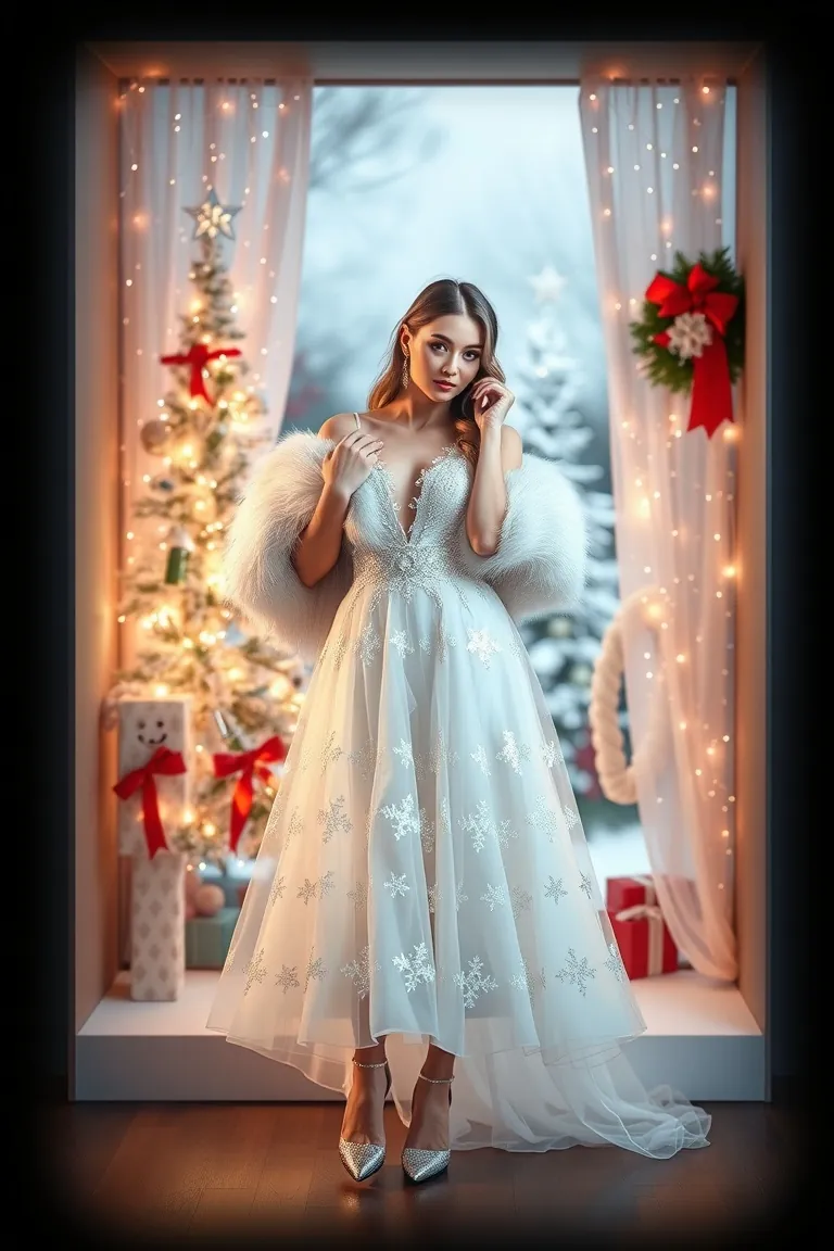 4. Sparkling Snowfall Elegance