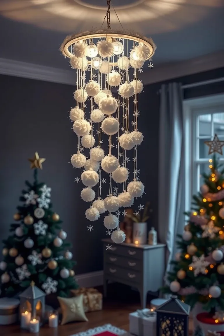 4. Enchanted Snowfall Chandelier