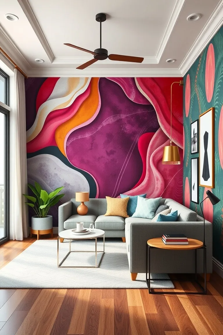 3. Artistic Accent Walls
