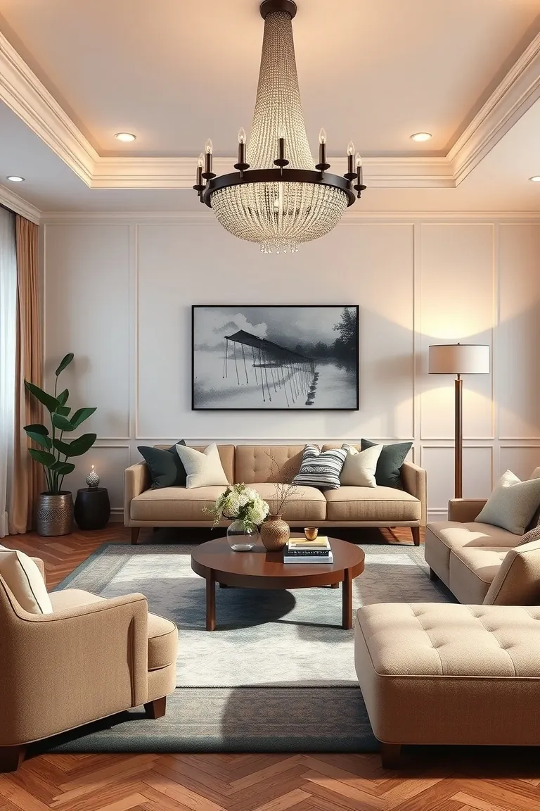 4. Statement Lighting Elegance