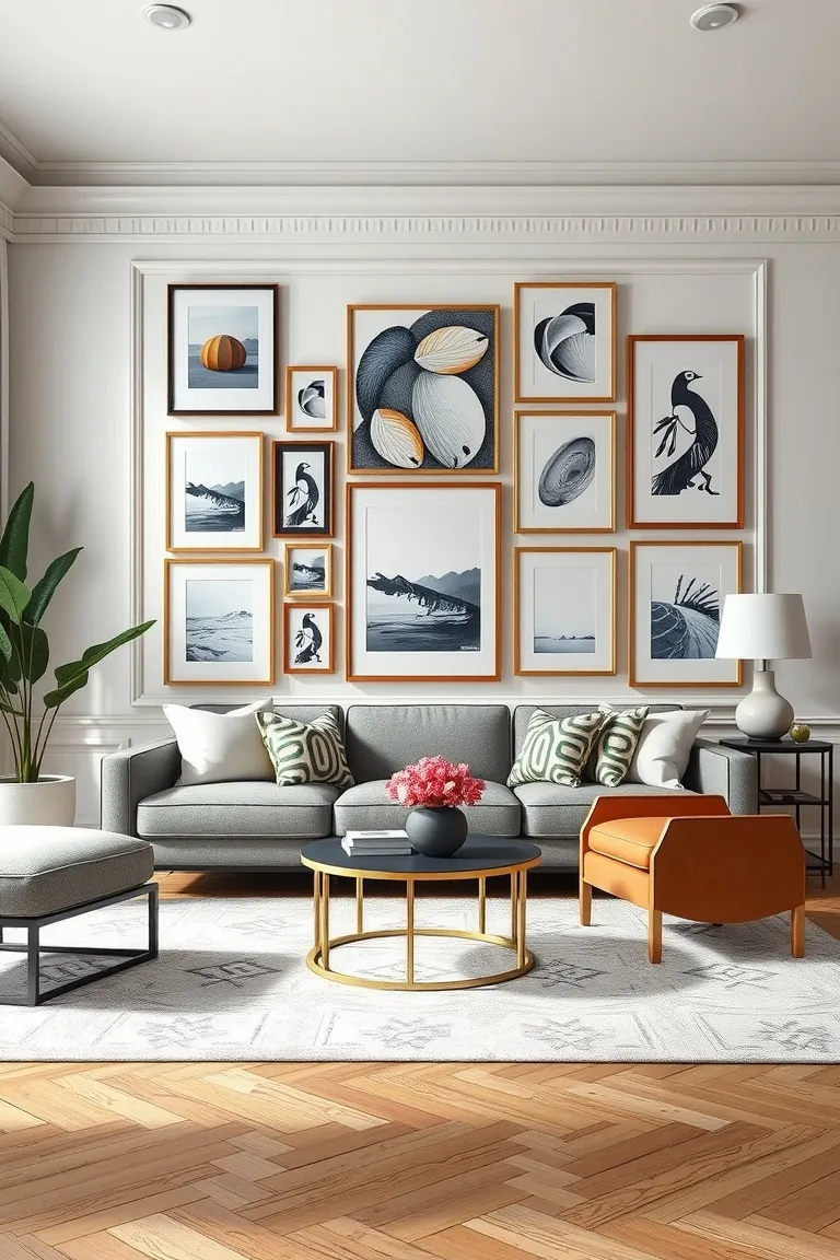 2. Gallery Wall Glamour