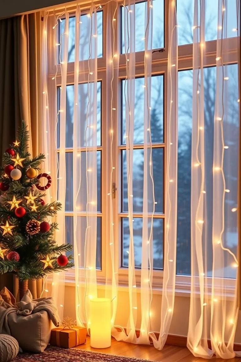 4. Illuminate with Enchanting Fairy Light Curtains