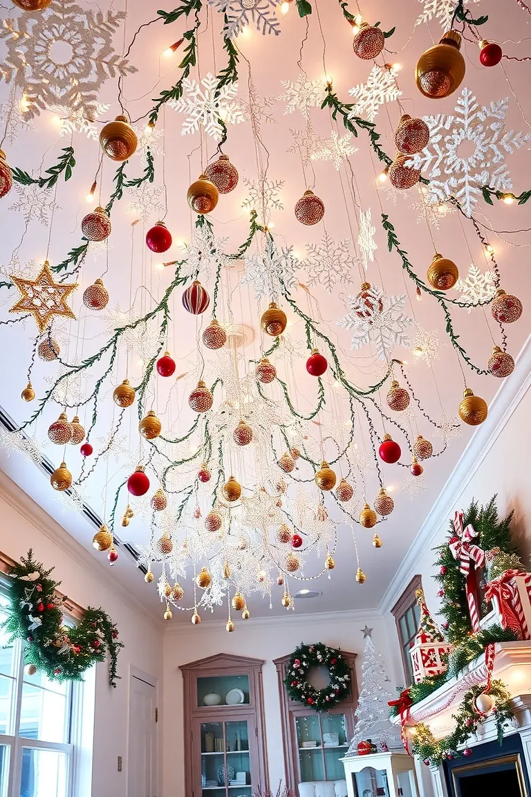 4. Whimsical Winter Wonderland Ceiling