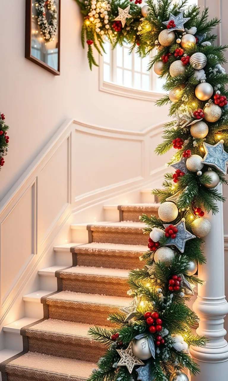 3. Snow-Kissed Staircase Magic