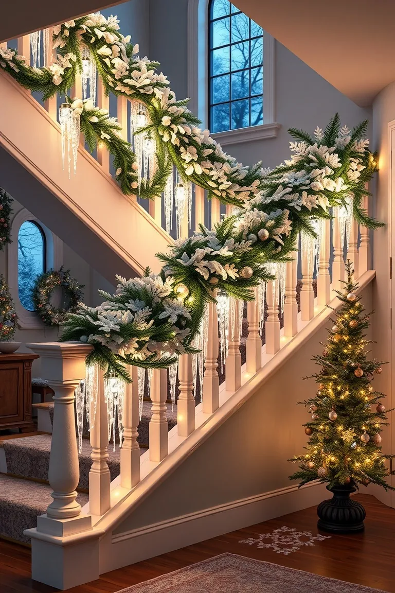5. Glimmering Icicle Staircase