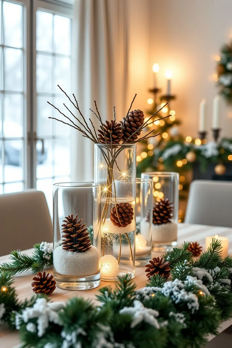 3. Snowy Serenity Centerpieces