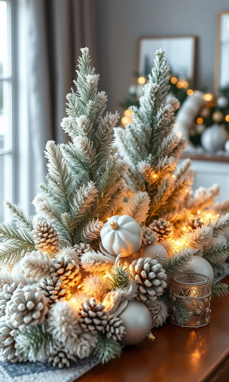 3. Frosty Forest Centerpiece