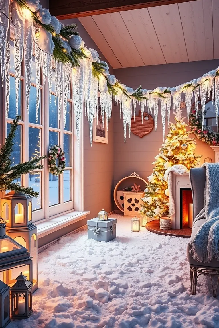 2. Illuminated Icicle Extravaganza