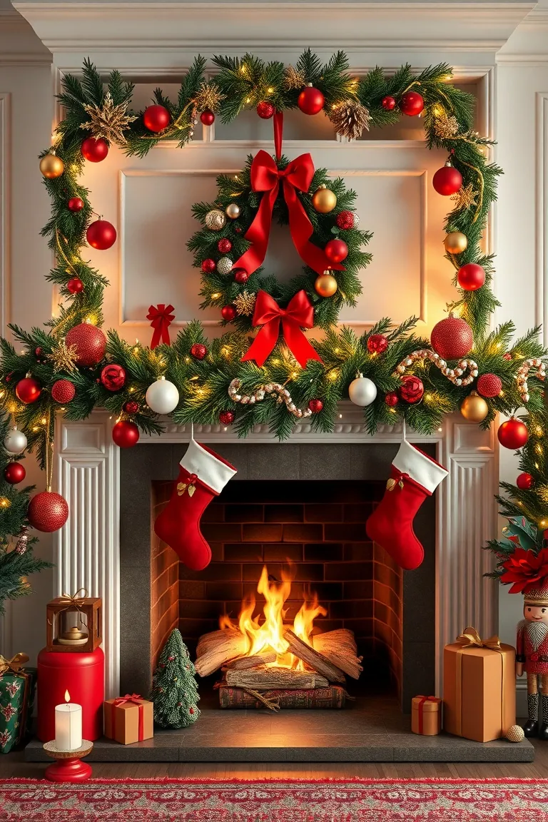 2. Festive Fireplace Focal Point