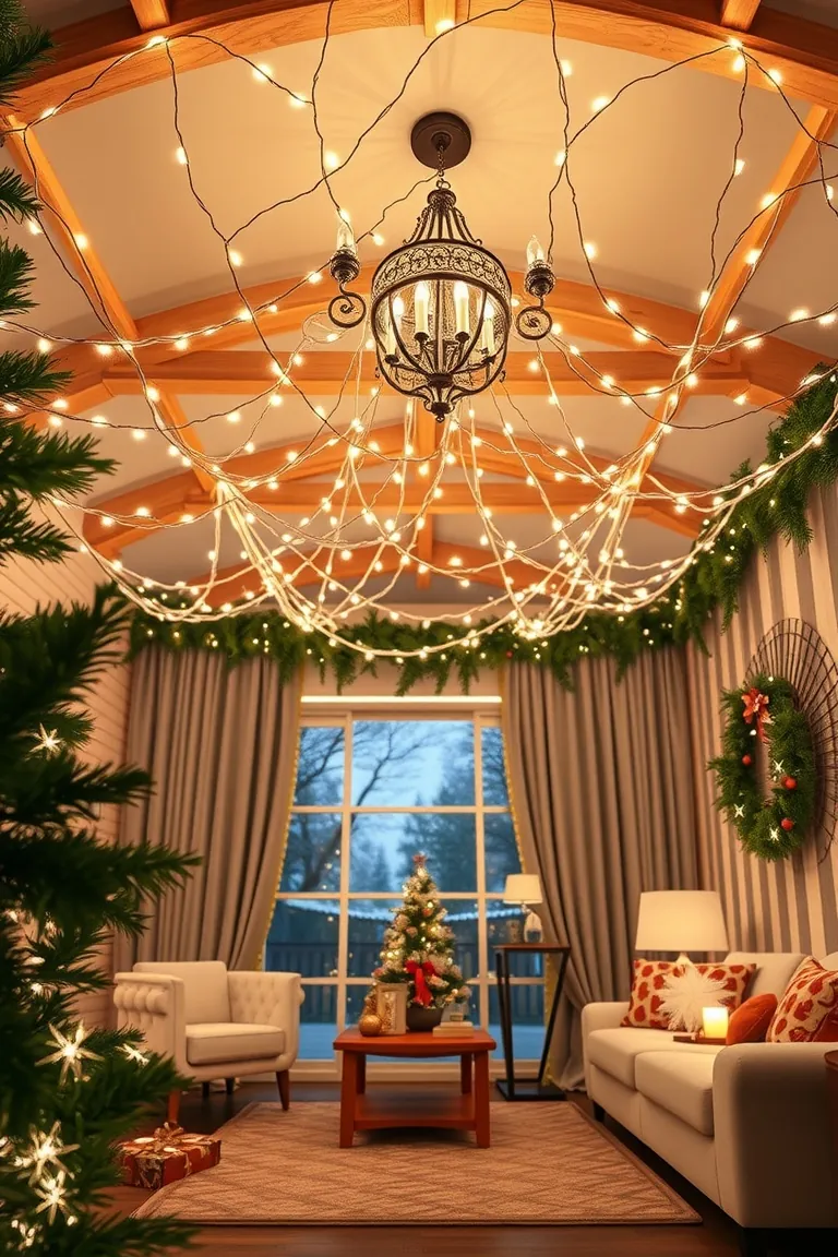 4. Twinkle-Enchanted Ceiling