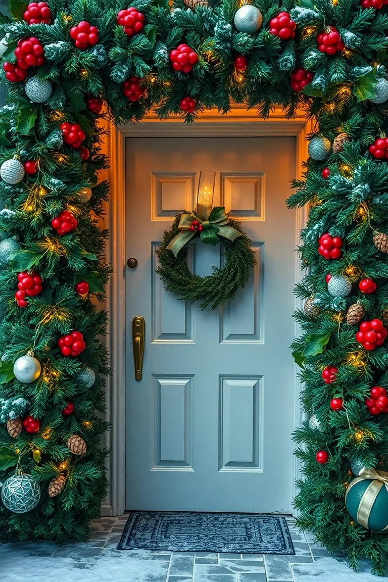 2. Enchanting Evergreen Entrances