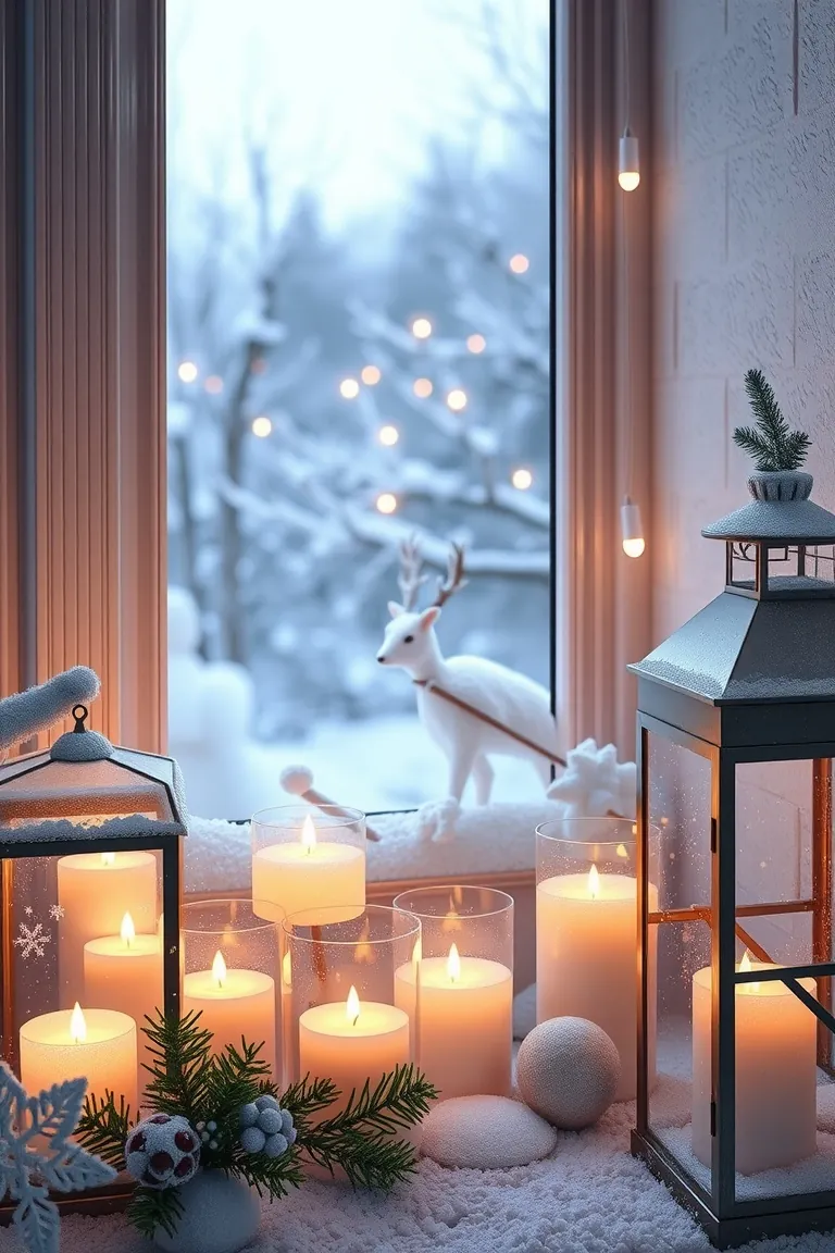 5. Snow-Kissed Candlelit Corners