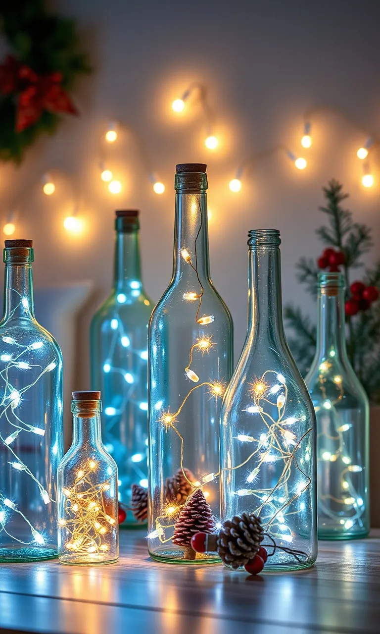 3. Twinkling Bottle Lights