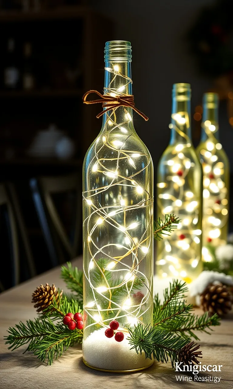 5. Twinkling Wine Bottle Centerpiece