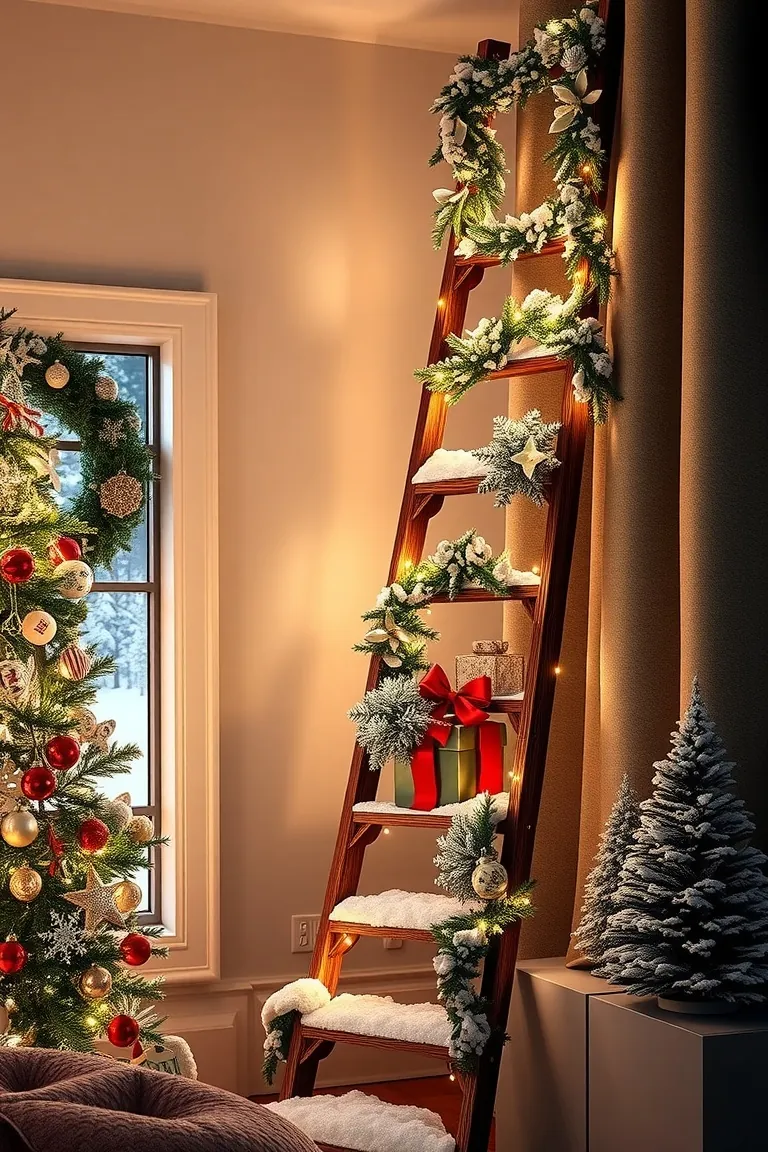 4. Snow-Kissed Ladder Tree