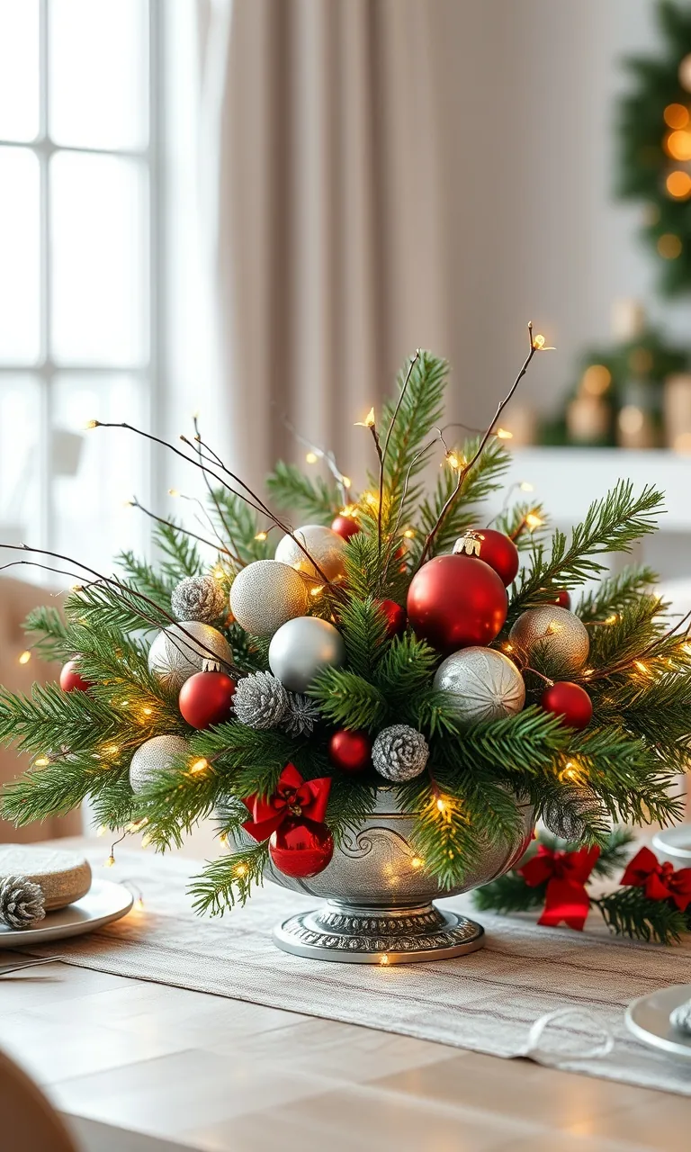 5. Dazzling Holiday Table Centerpiece