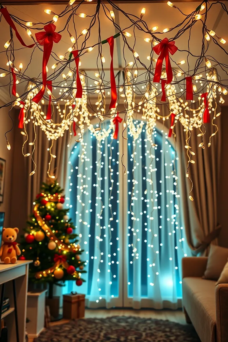 2. Twinkle-Perfect Fairy Light Canopy