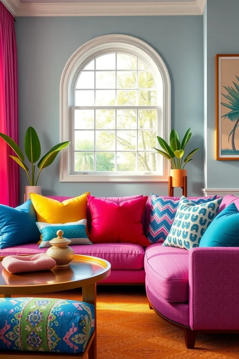 3. Color Pop Throw Pillows