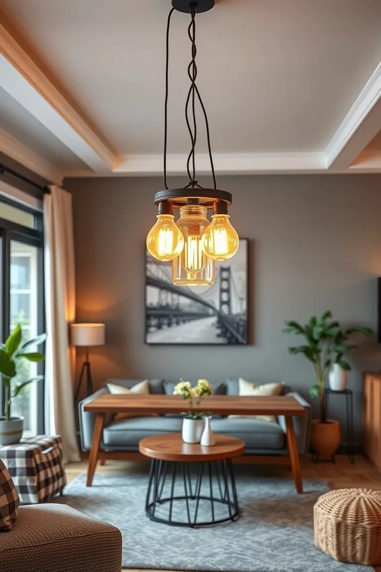 5. Illuminate Your Room with DIY Light Fixtures