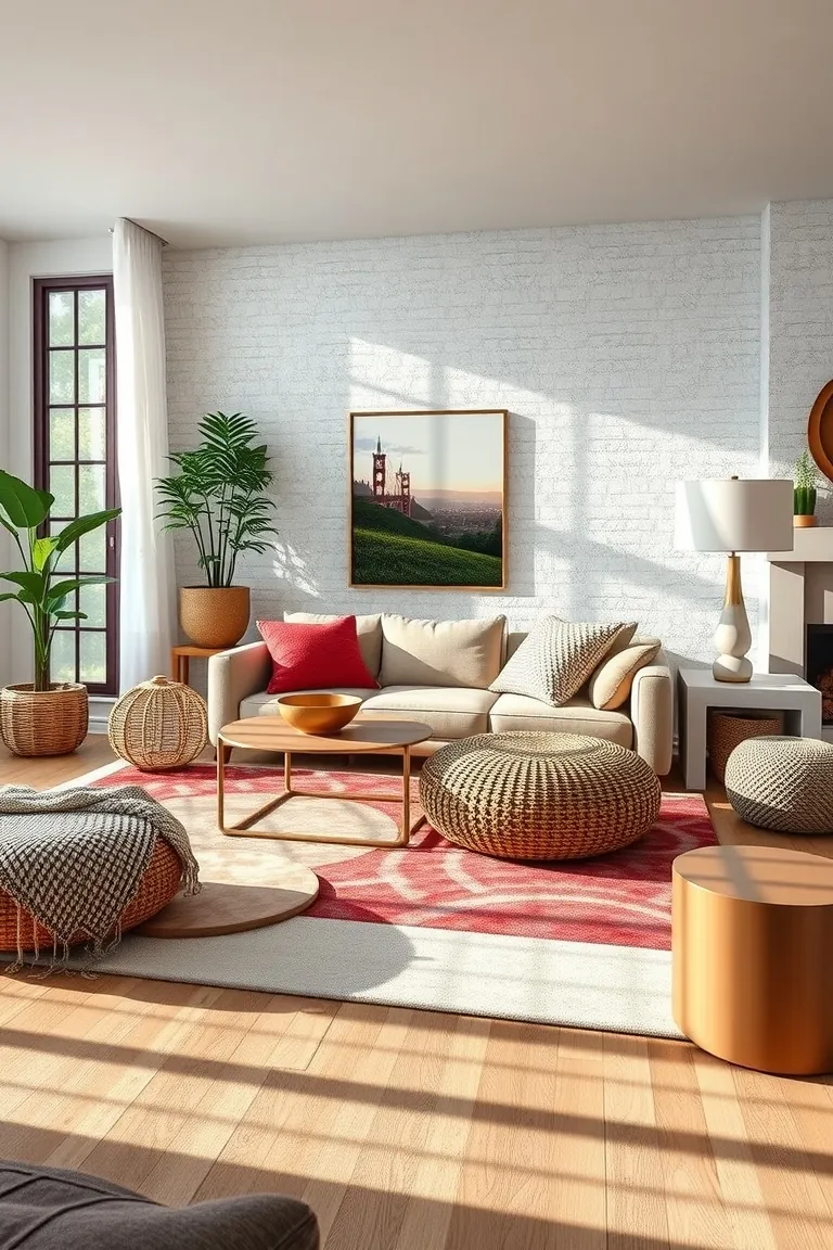 2. Layer It Up: Rugs and Textures