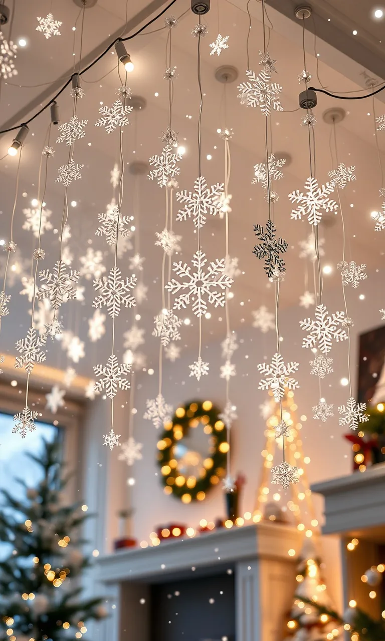 3. Enchanted Snowfall Ceiling